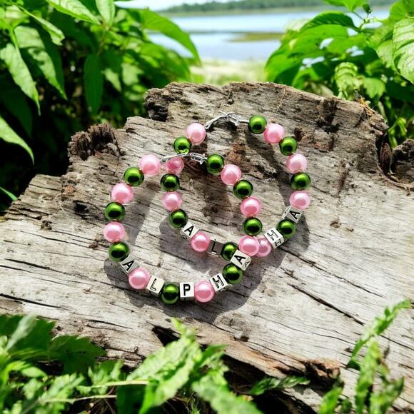 AKA Alpha Kappa Alpha Earrings Hoop - Picture 8 of 10